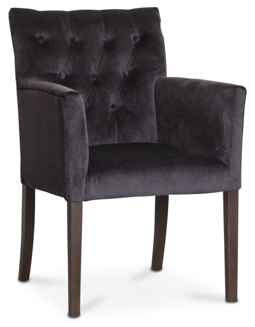 Karmstol Sander Velvet - Svart sammet