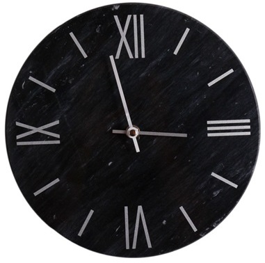 V�ggklocka Time Champ - Svart/krom