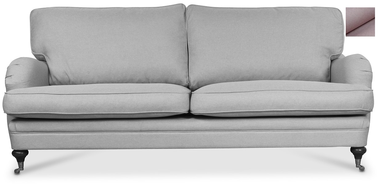 Howard London Premium 3-sits rak soffmodell - Rosa Howard London Premium 3-sits rak soffmodell - Rosa