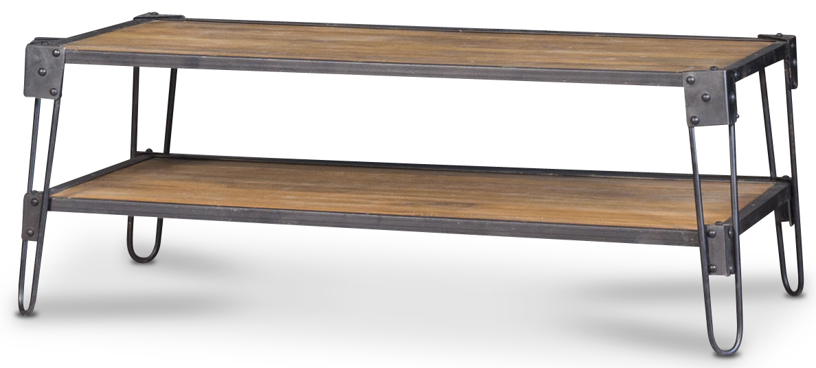 Bangalore rektangulärt soffbord 120 cm - Vintage / Svart metall Bangalore rektangulärt soffbord 120 cm - Vintage / Svart metall