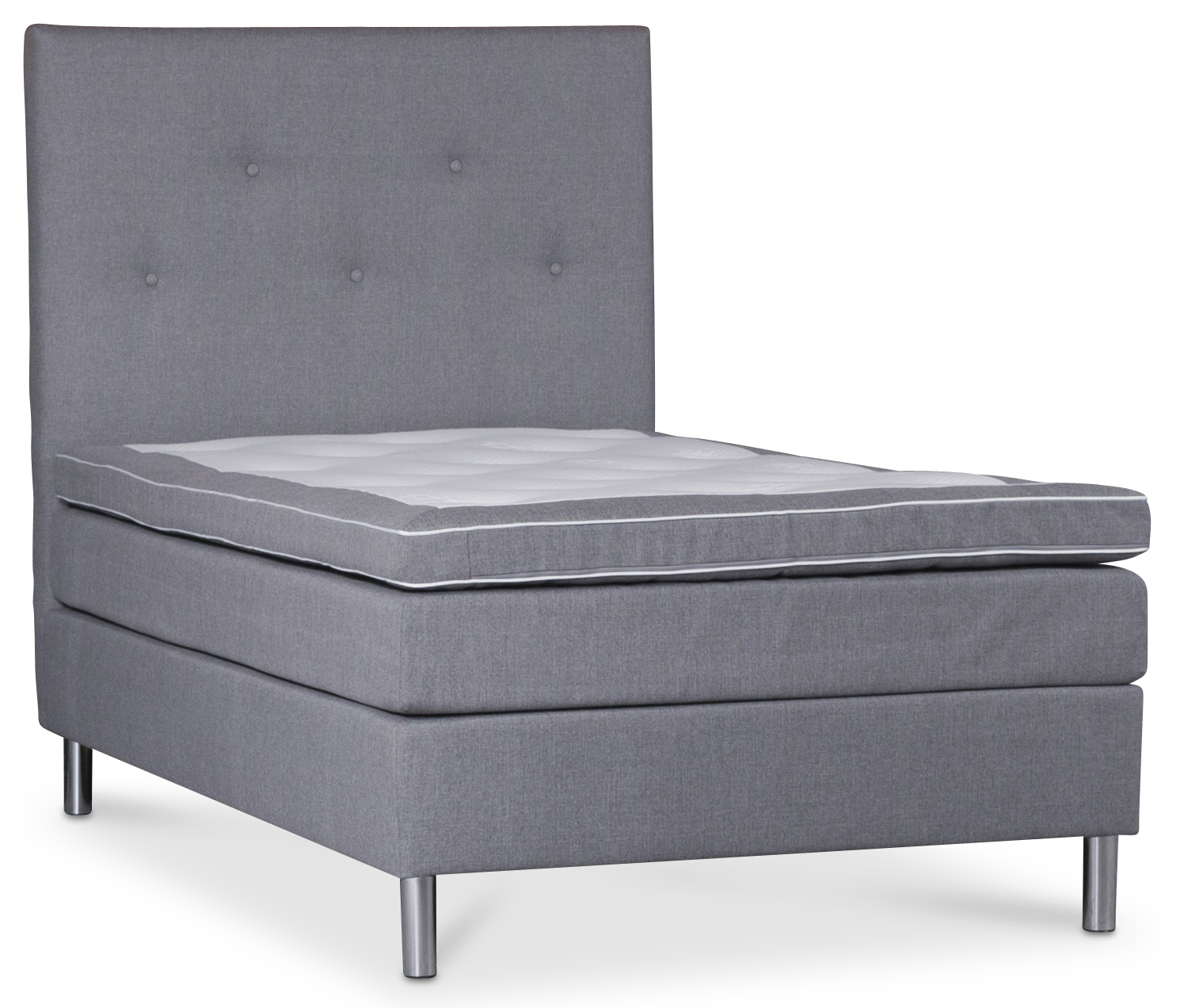 Continentaal bed Mariefred beddenpakket 120 cm - Lichtgrijs