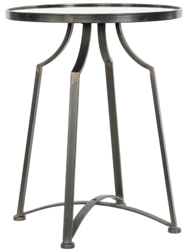 Sidobord med spegeltopp - Metall