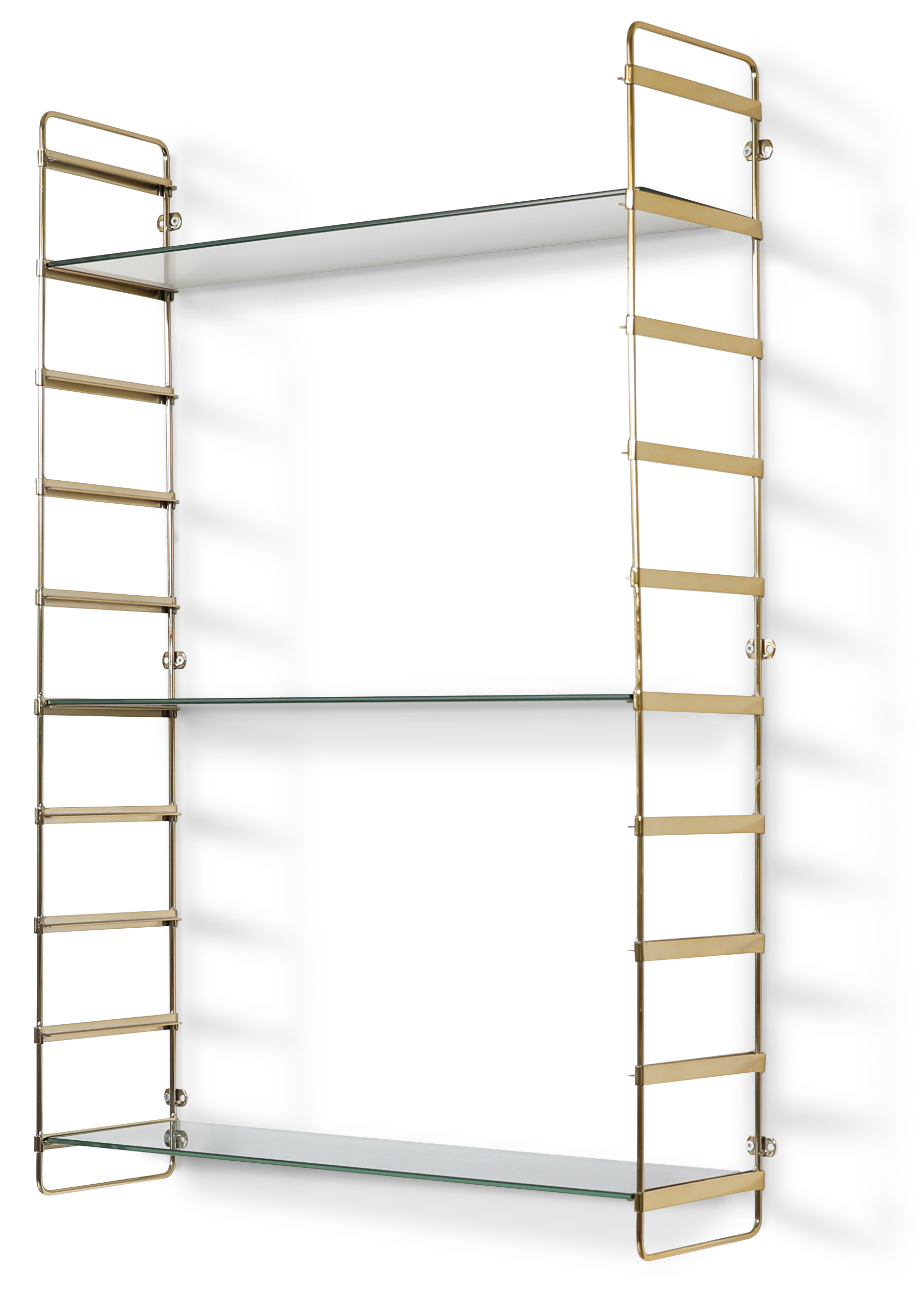 Stream vägghylla mässing / gröna glasmarmor Stream vägghylla mässing / gröna glasmarmor