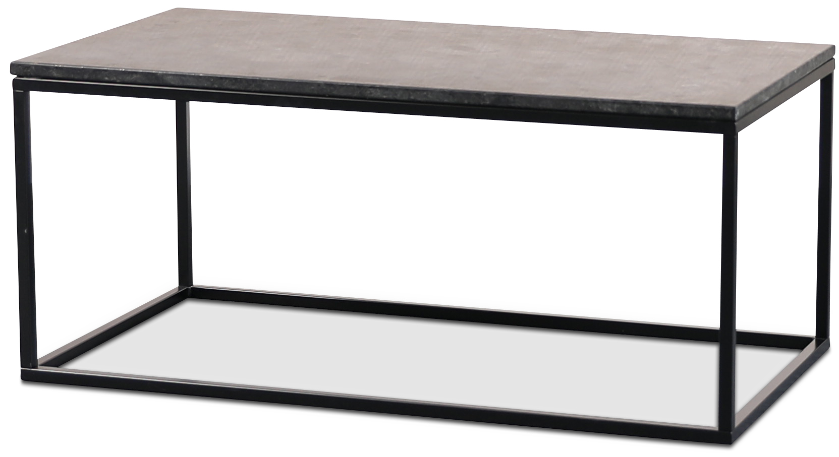Soffbord 110x60 cm - Donau Granit / Svart metall Soffbord 110x60 cm - Donau Granit / Svart metall