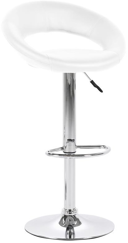 Plump barstol - Vit PU