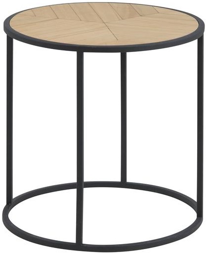 Midland runt hörnbord - Ek/svart Midland runt hörnbord - Ek/svart