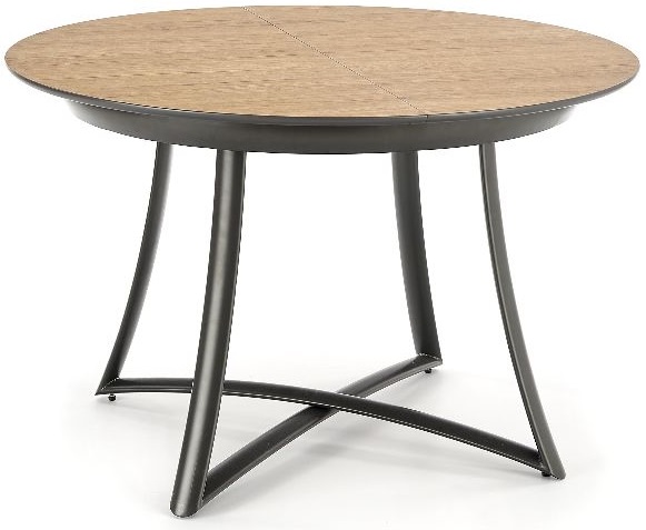 Colton runt f�rl�ngningbart matbord 118-148 cm - Ek/svart