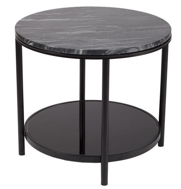 Salvador soffbord 60 - Svart/marmor Salvador soffbord 60 - Svart/marmor