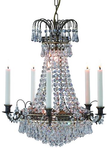 Läckö Kristallkrona 6 - Mässing/Kristall Läckö Kristallkrona 6 - Mässing/Kristall