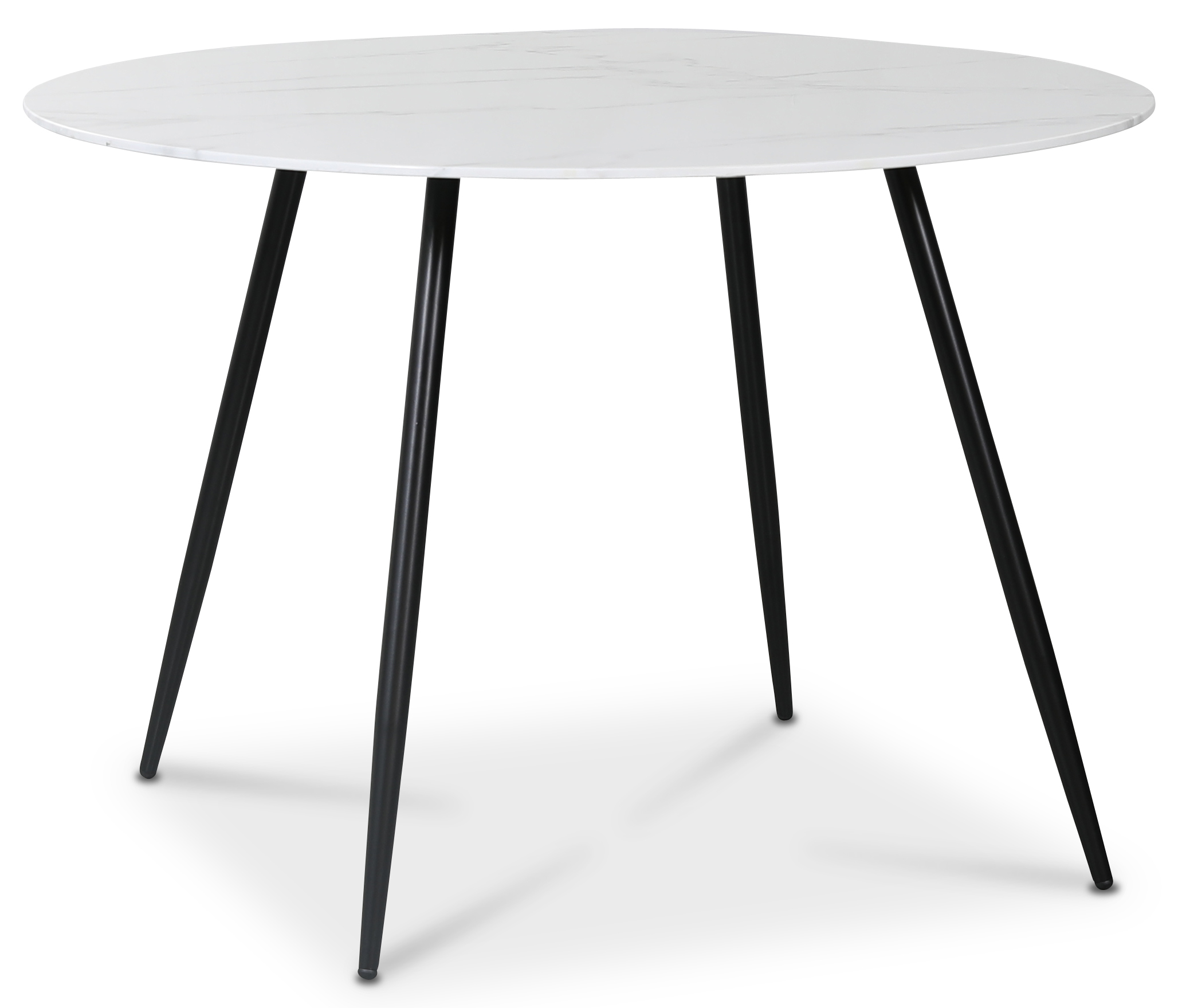 Art runt matbord 110 cm - Marmorerat glas / Svart Art runt matbord 110 cm - Marmorerat glas / Svart