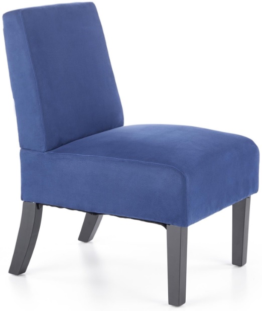 Tarben f�t�lj - Bl� (Sammet) / Svart