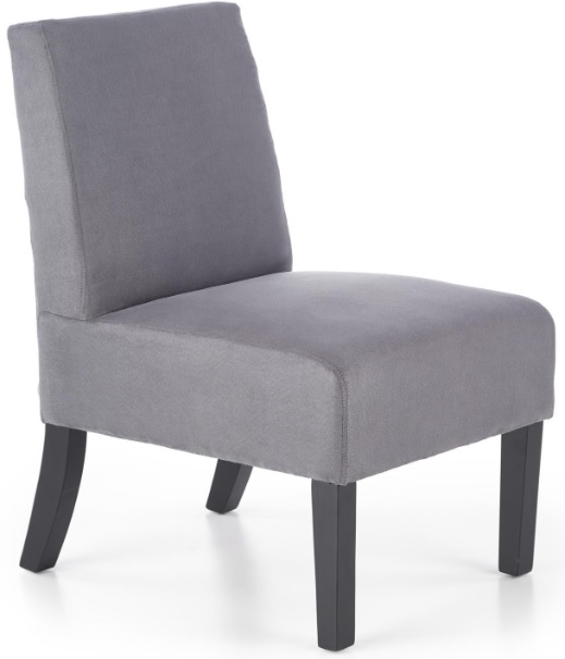 Tarben f�t�lj - Gr� (Sammet) / Svart