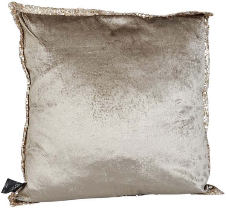 Lilian prydnadskudde - Brun (Viscose) / Paljetter
