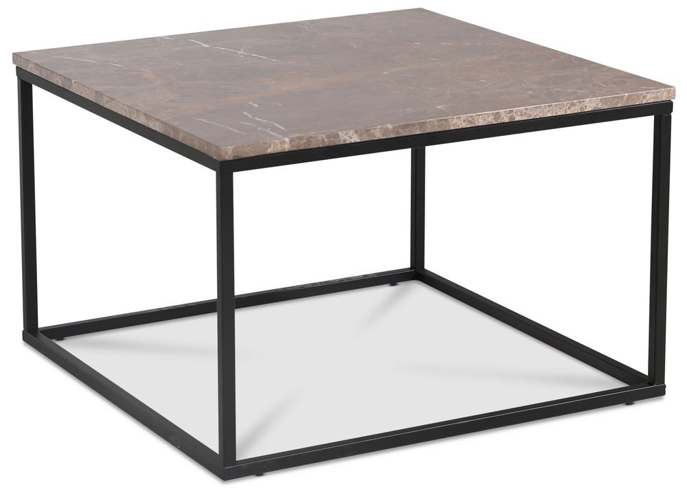 Accent soffbord 75 - Brun marmor / Svart Accent soffbord 75 - Brun marmor / Svart
