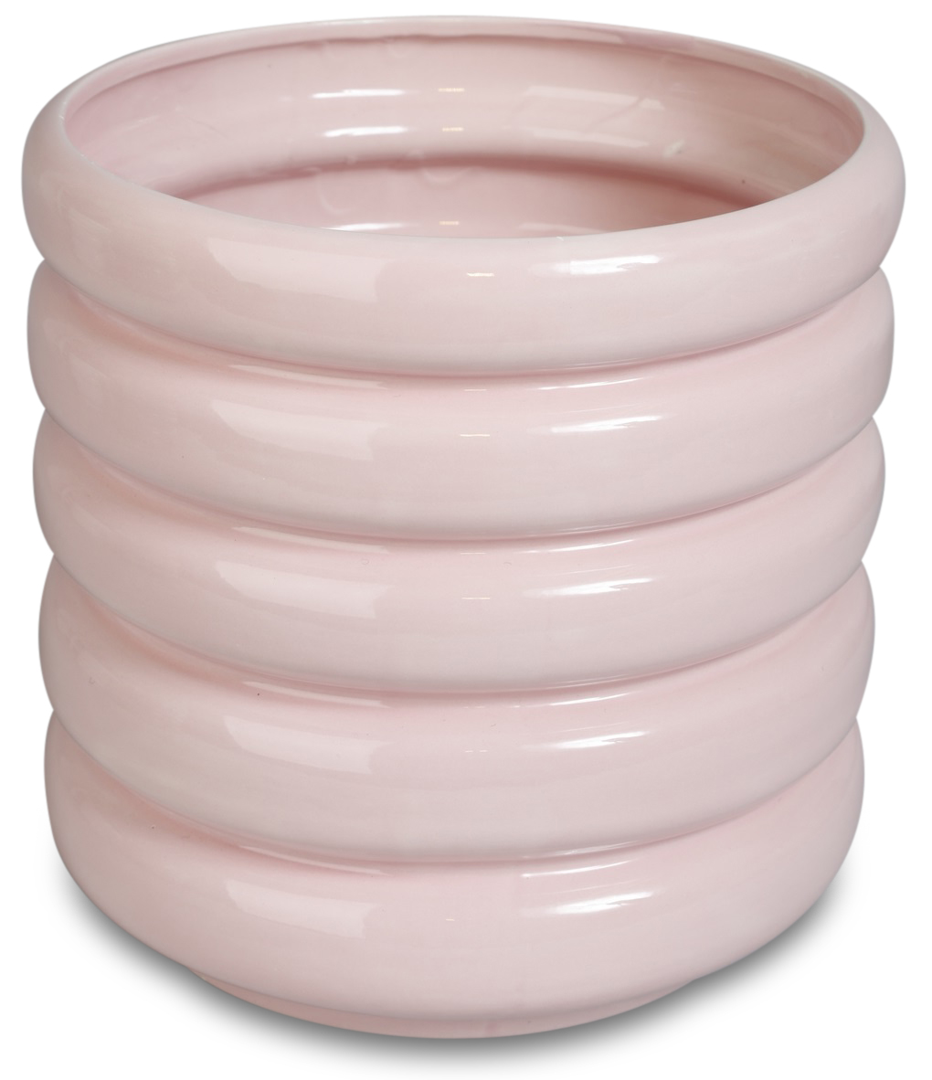 Kruka Wheels H18 cm - Rosa