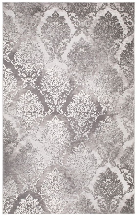 Machinaal geweven tapijt Galya Medallion - Grijs