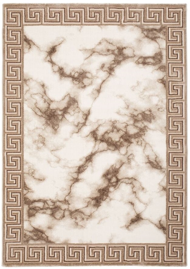 Machinaal geweven vloerkleed Galya Versace - Nougat