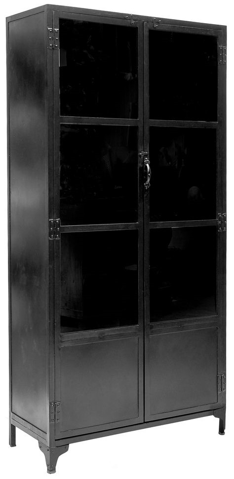 Athea vitrinsk�p i pl�t - Svart