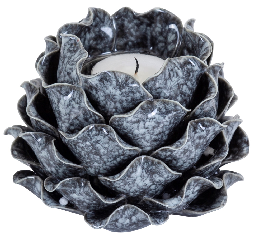 Shelly kaarslantaarn - Grijs