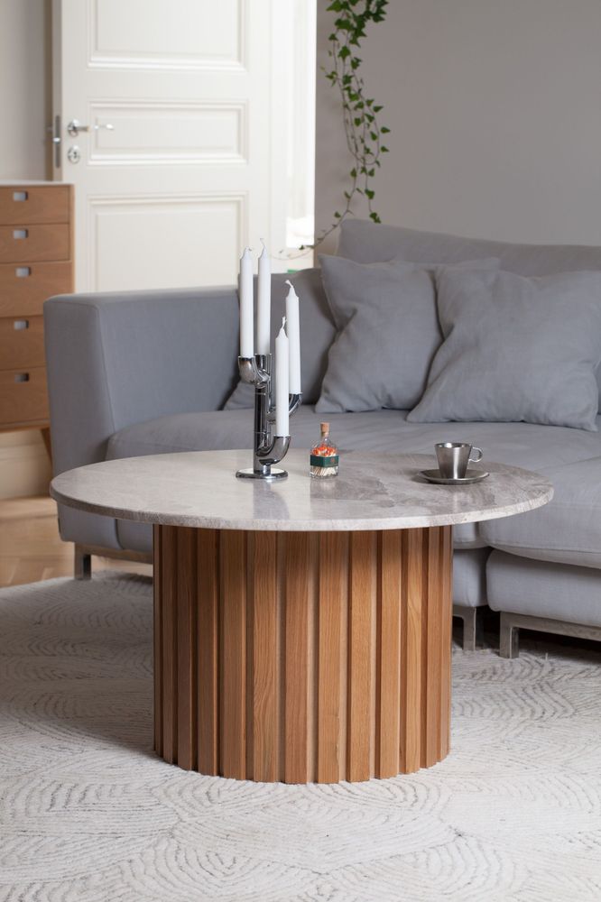 Marmeren salontafel �85 cm