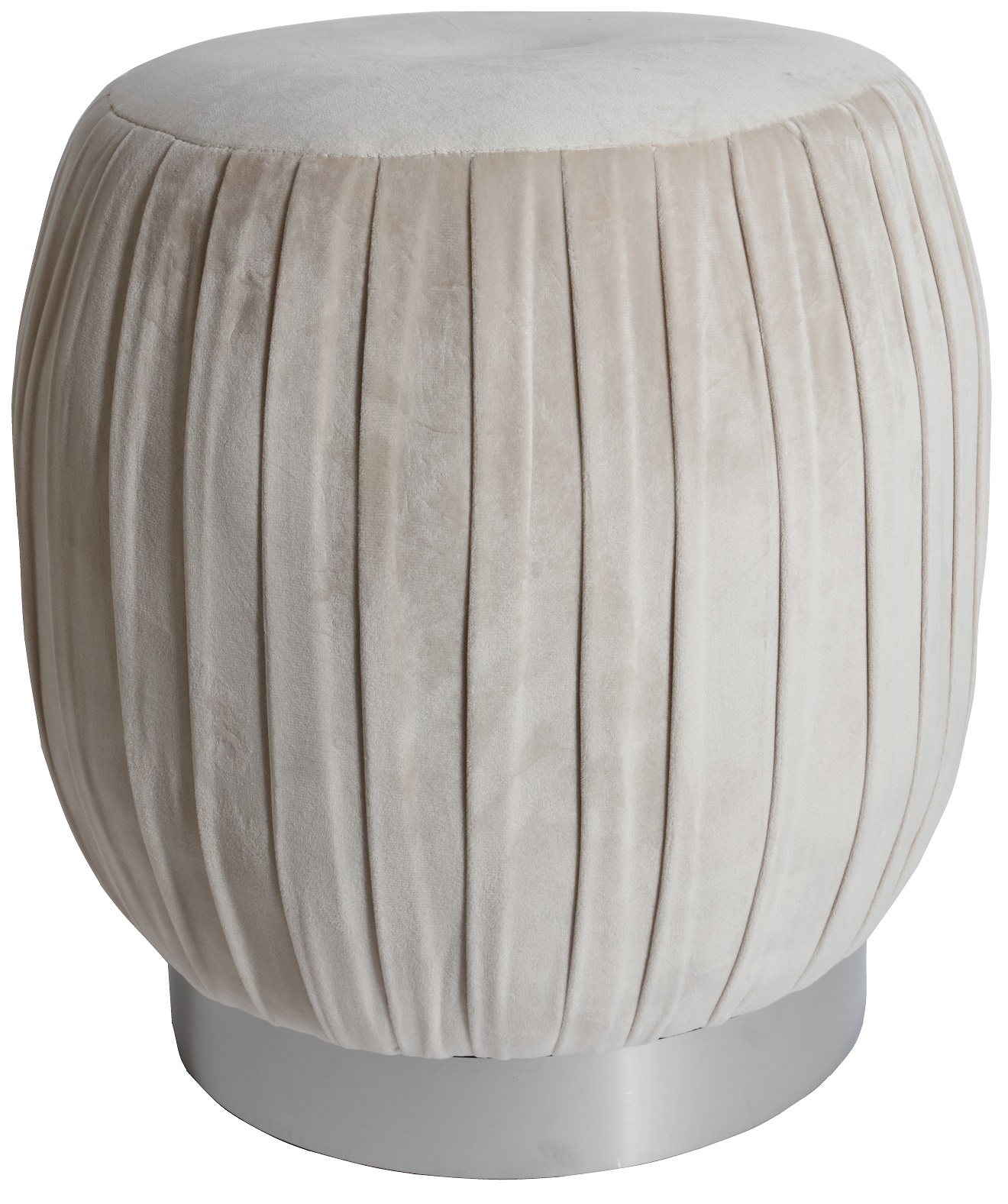 Wrinkle - sittpuff i beige Sammet