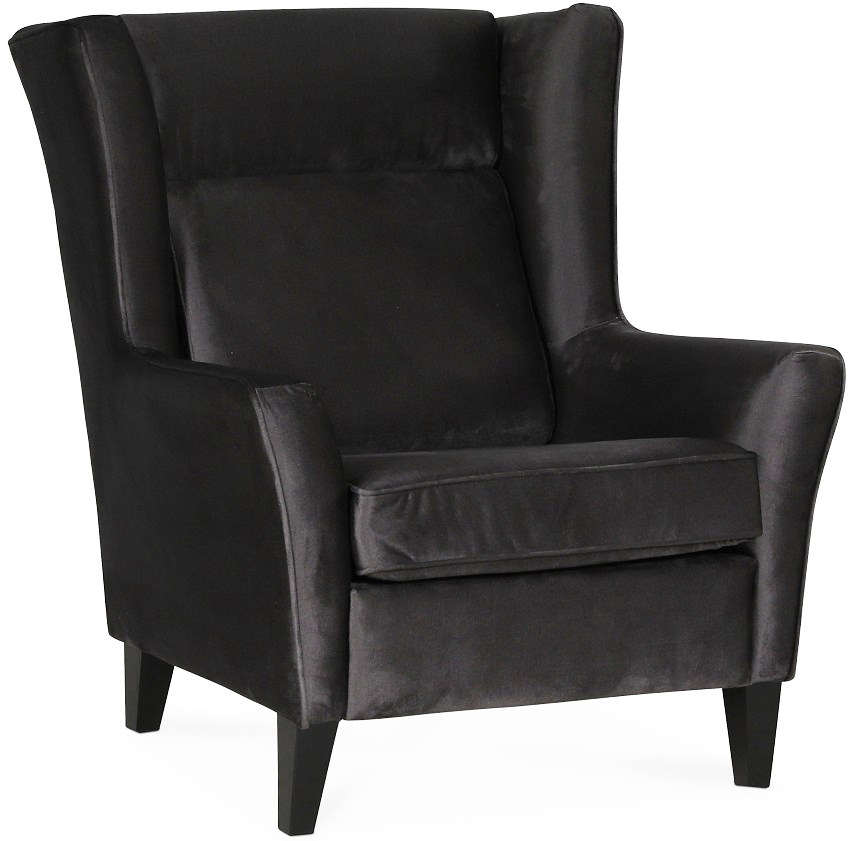 Berta fauteuil - Antraciet (Fluwelen)