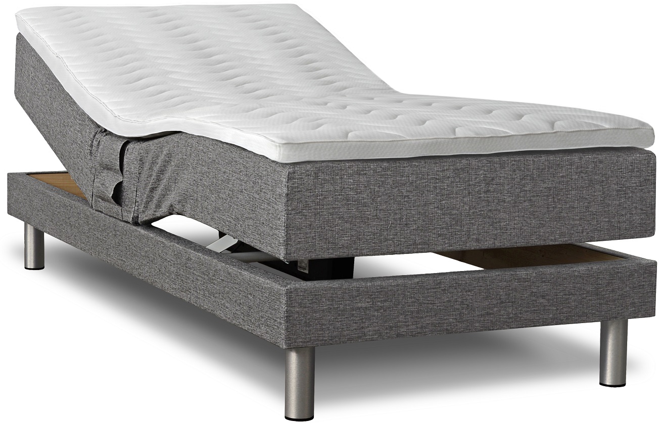 Comfort grijs verstelbaar bed - Elke breedte