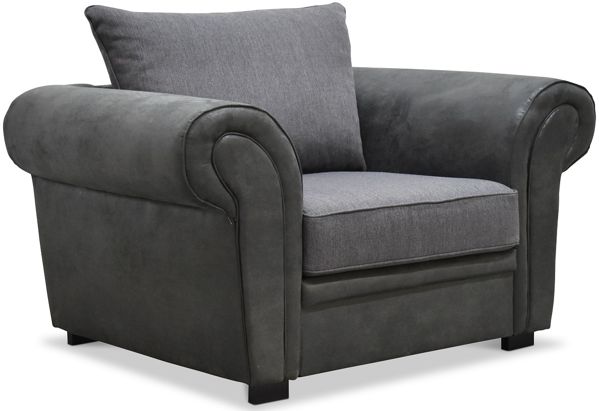 Delux Fauteuil - Grijs/Antraciet/Vintage