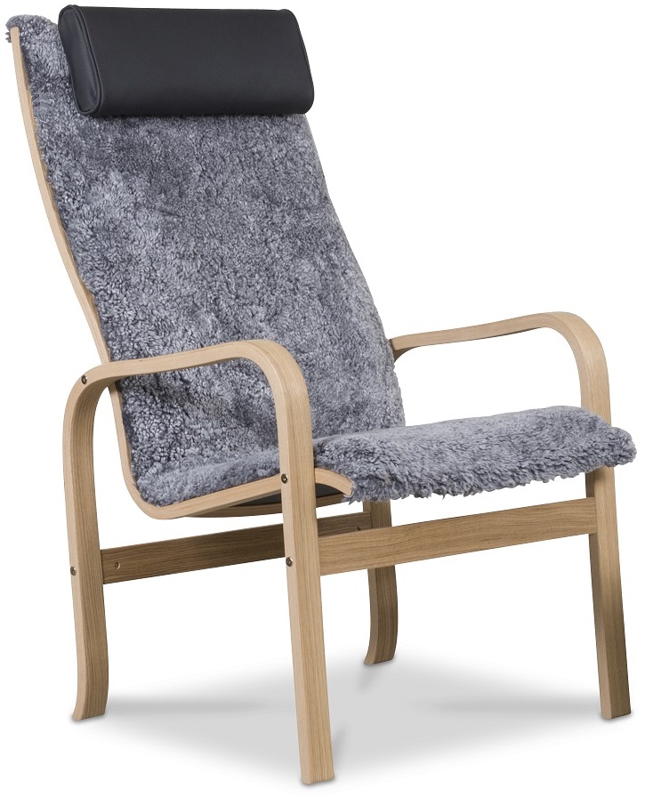 Frank fauteuil in Scandinavisch grijs - Geolied eikenhout + Meubelreiniging