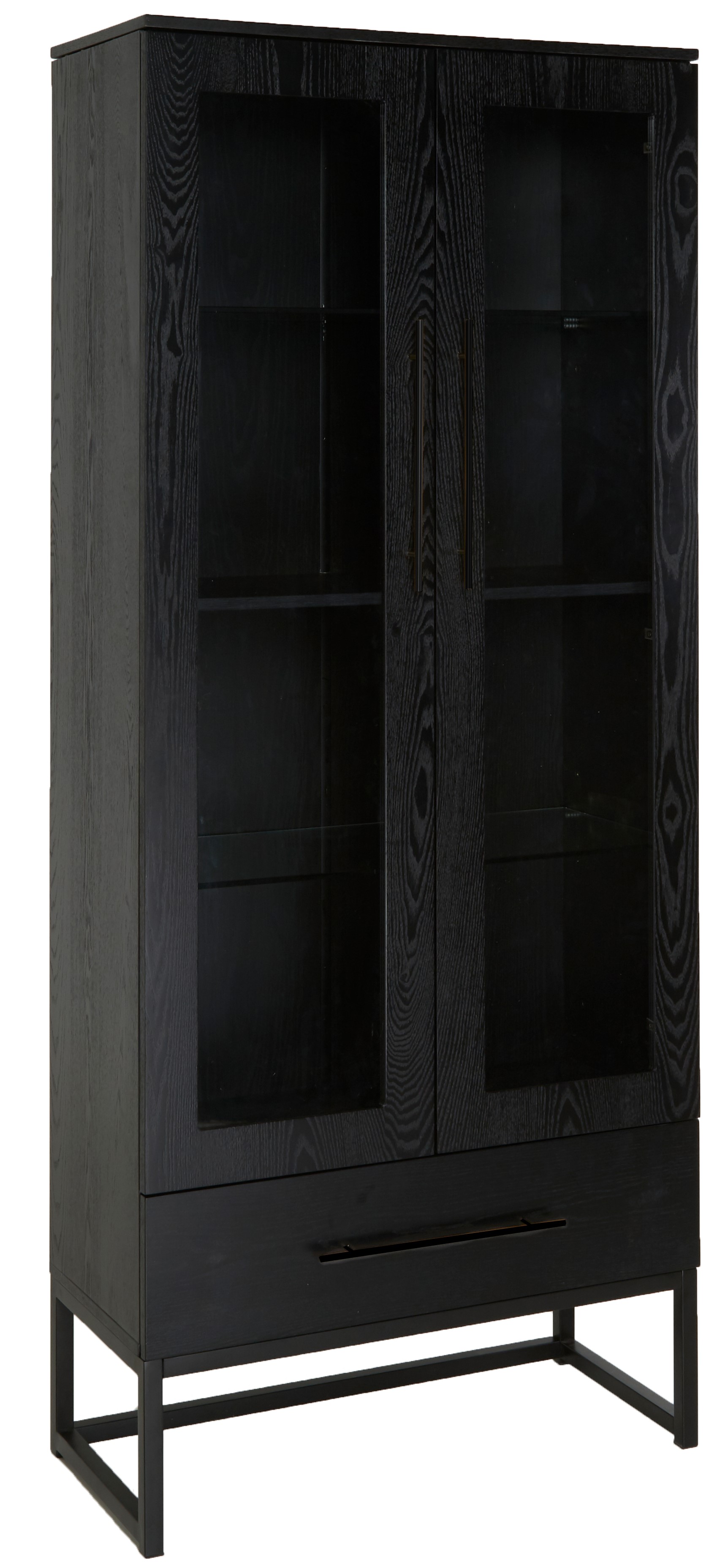 Novis vitrinskåp i svartbetsad ask Novis vitrinskåp i svartbetsad ask