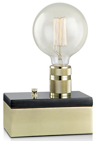 Etui Bordslampa - Svart/Marmor/M�ssing