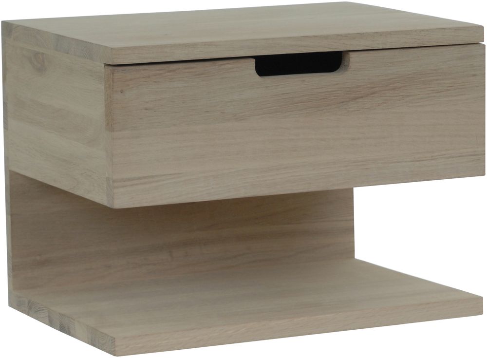 Frikk wand nachtkastje - Witgeolied eiken