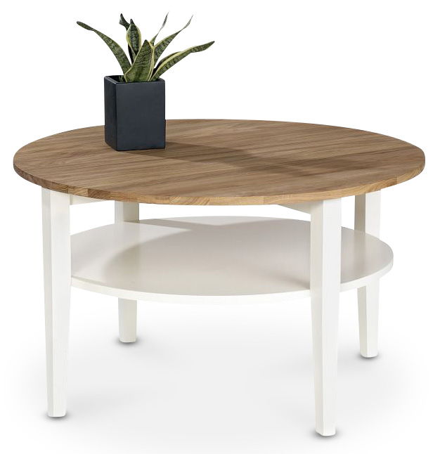 Tampa ronde salontafel �80 - Eiken/wit