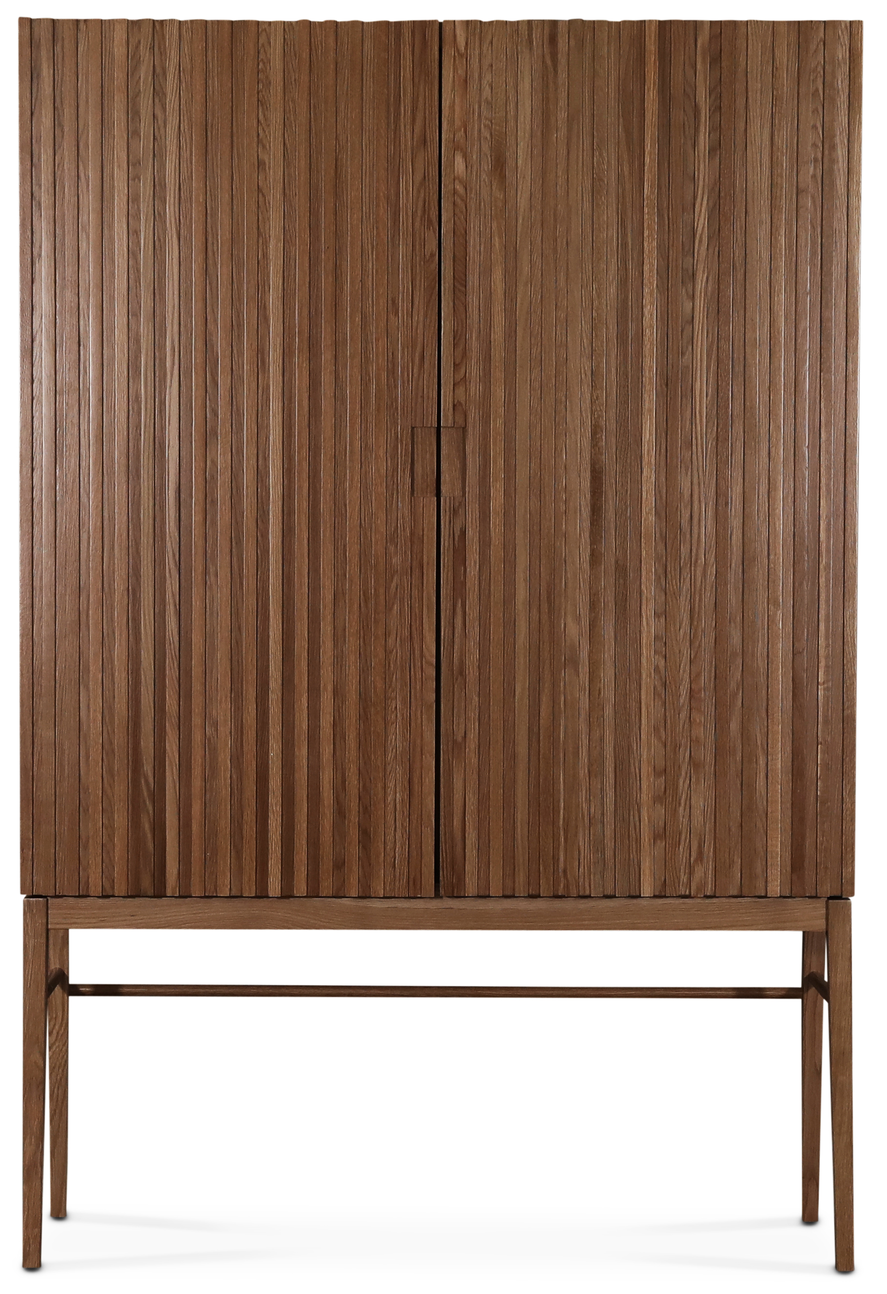 Nova h�gsk�p med lamellfronter H185 cm - Valn�t