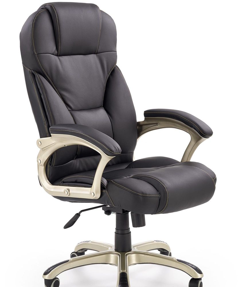 Brooke bureaustoel in zwart imitatieleer