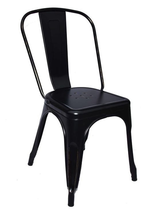 Zwart metalen stoel Industrie + Meubelpoten
