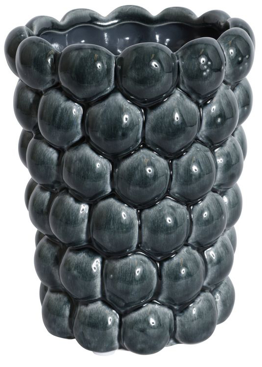 Blauwe Vaas Grote Bouble H20 cm