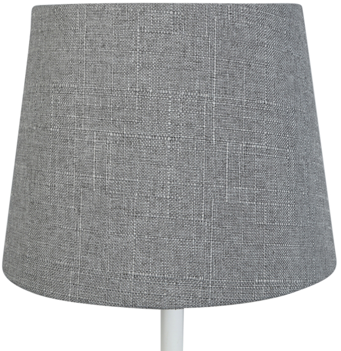 Rund lampsk�rm 18x23x18 cm - Gr� (grovt linne)