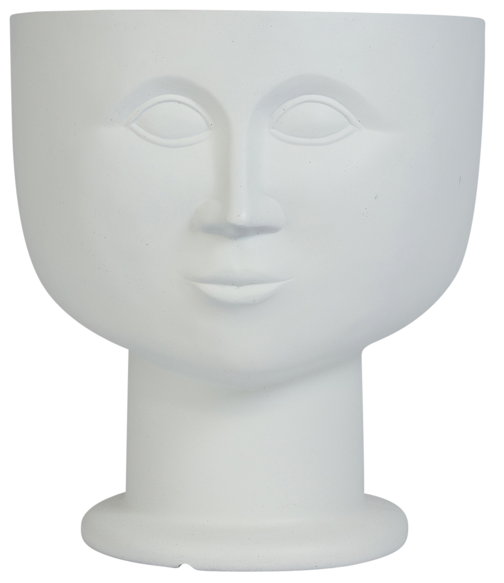 Kruka Anstikte H31 cm - Vit