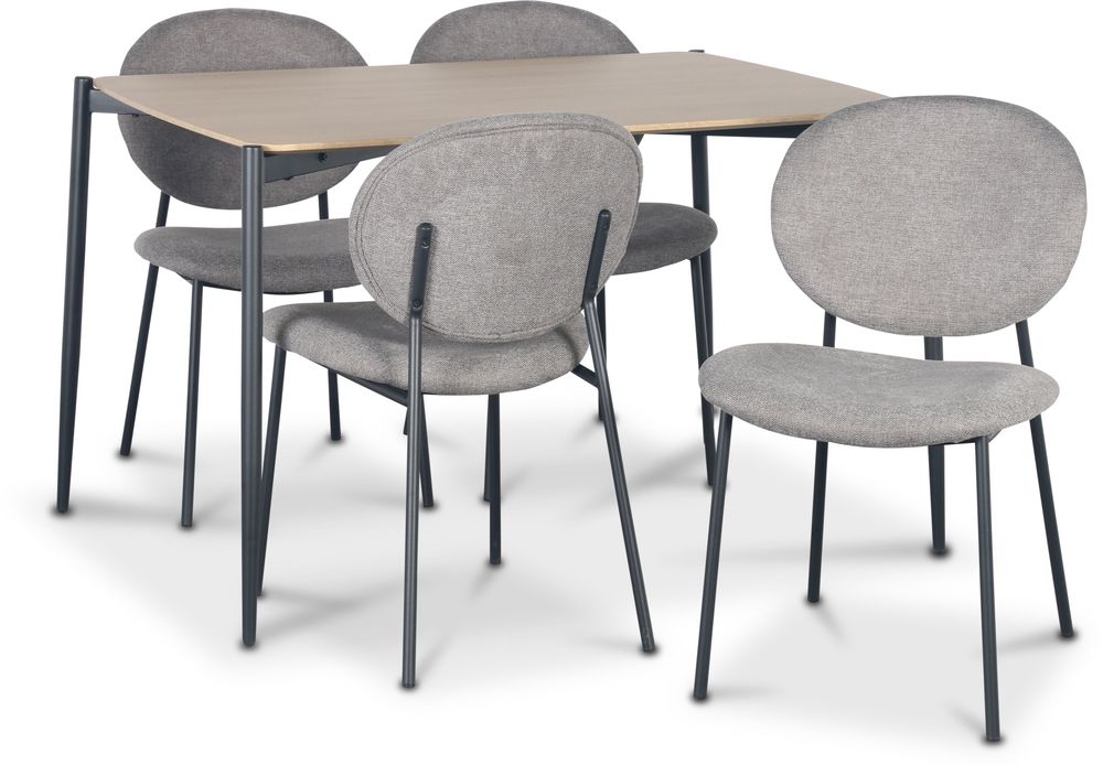 Lokrume matgrupp 120 cm bord i ljust trä + 4 st Tofta grå stolar Lokrume matgrupp 120 cm bord i ljust trä + 4 st Tofta grå stolar