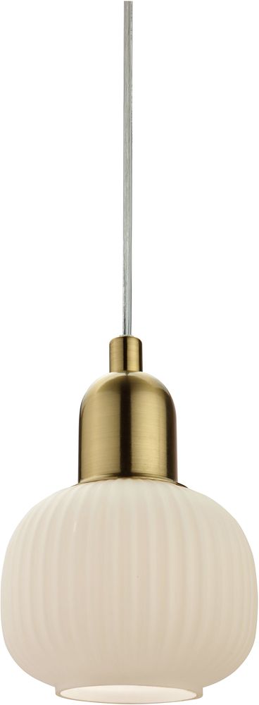 Elin raamlamp - Mat messing/wit