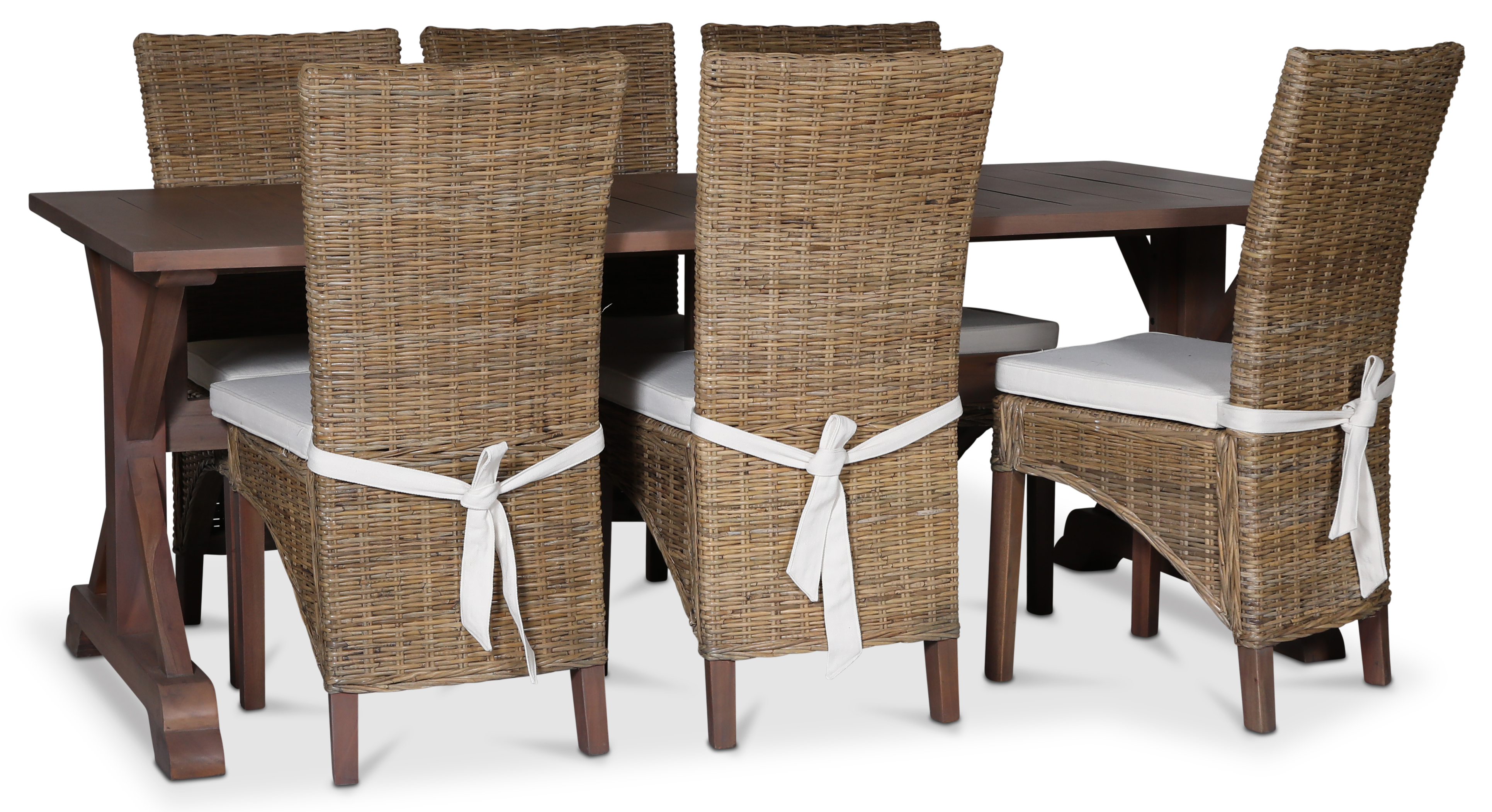 Croco matgrupp; Matbord 200x90 cm med 6 st stolar