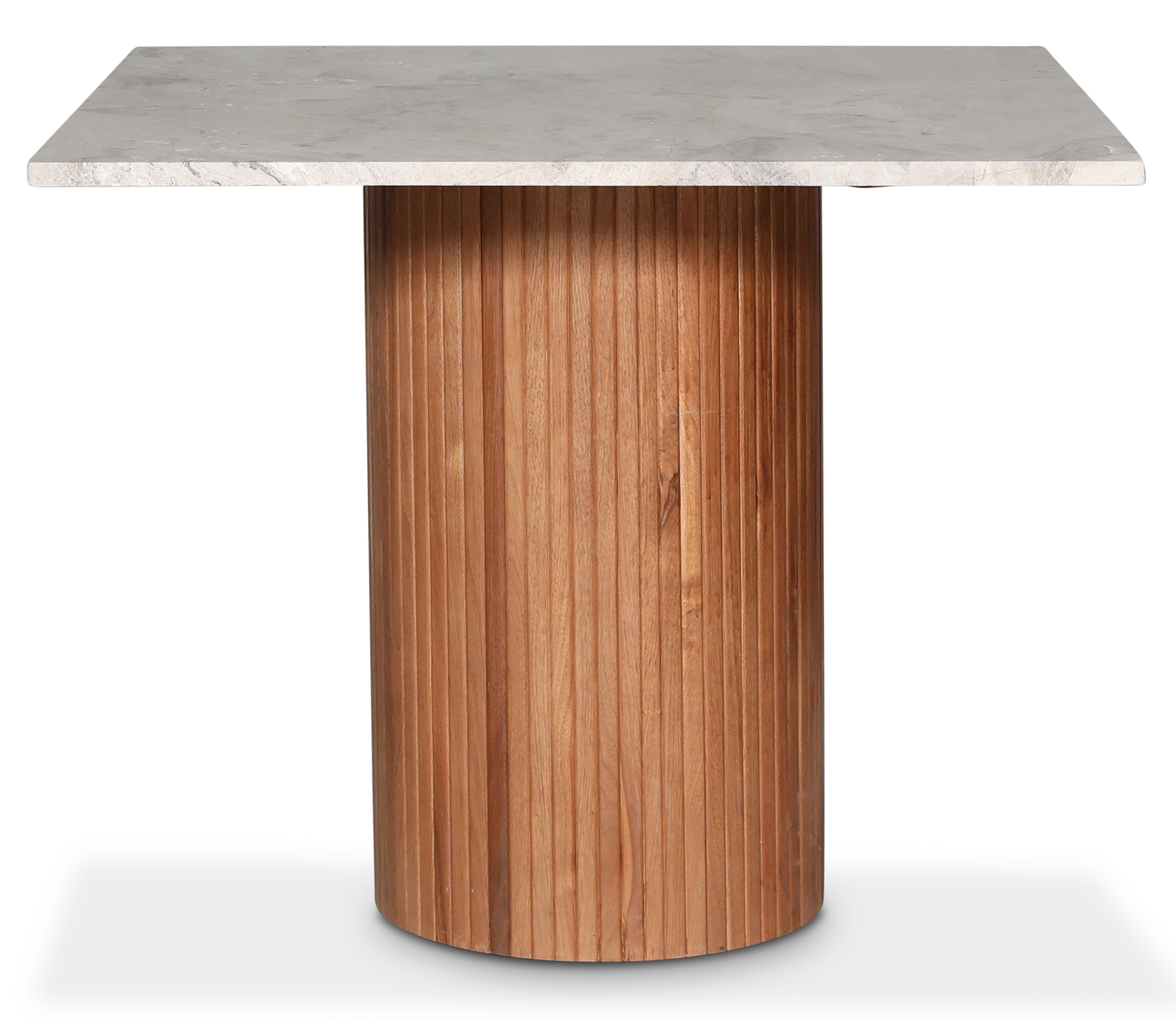 Decibel runt matbord 90x90 cm - Valn�t / Beige Marmor