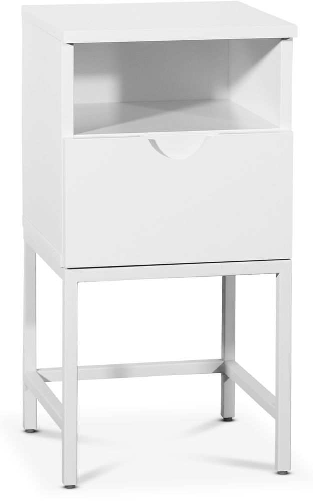 Lennox vitt s�ngbord med l�da