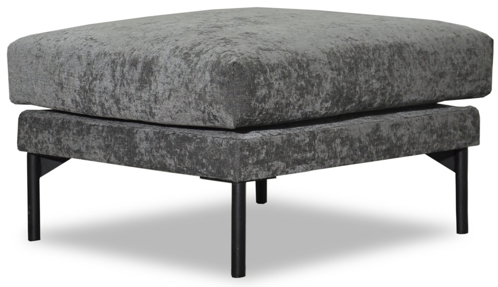 Smilla voetenbank 70x60 cm - Grijze chenille