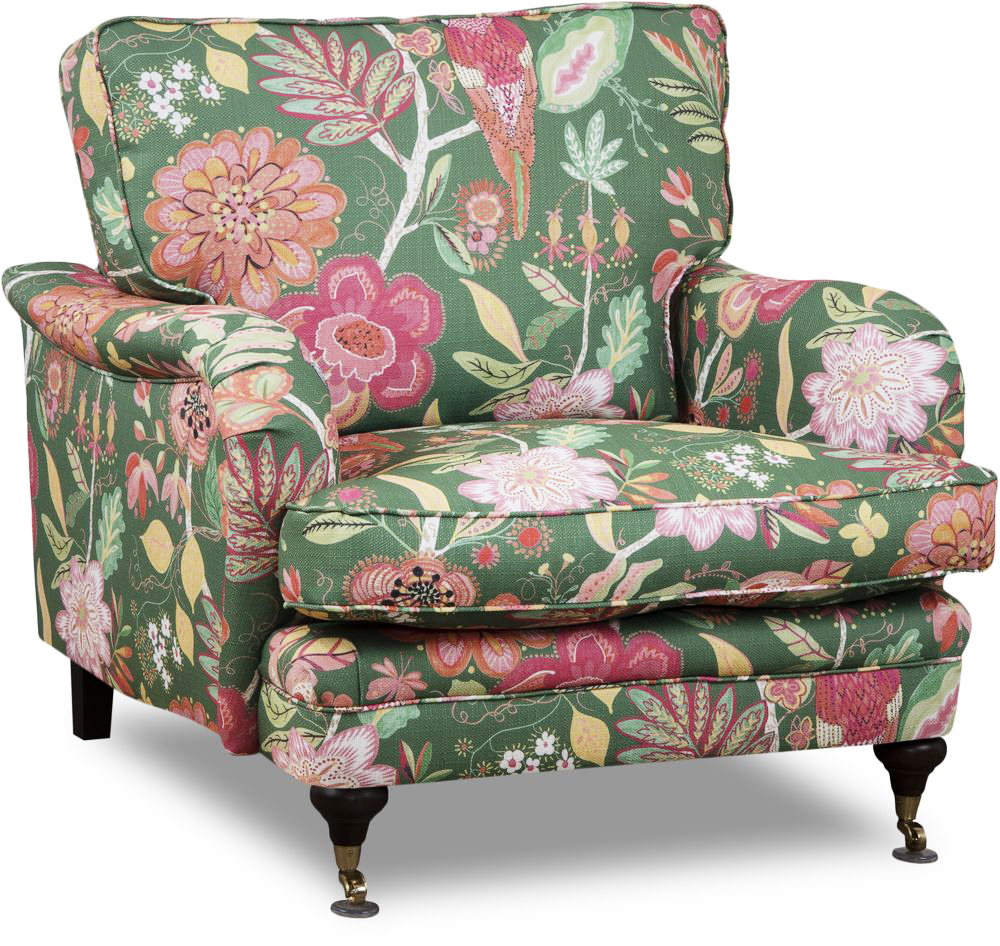 Fauteuil Howard bloemenstof Groen
