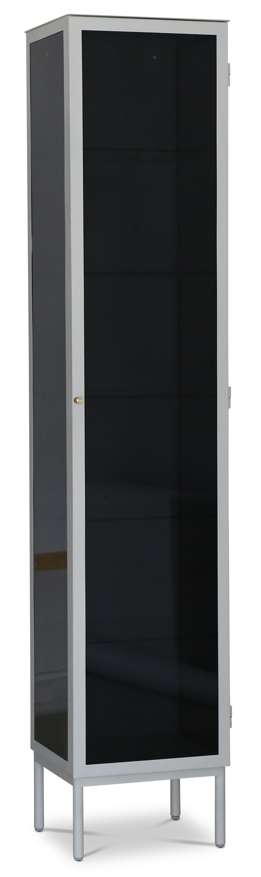 Revel vitt vitrinskåp 200x40 cm - Tonat glas Revel vitt vitrinskåp 200x40 cm - Tonat glas