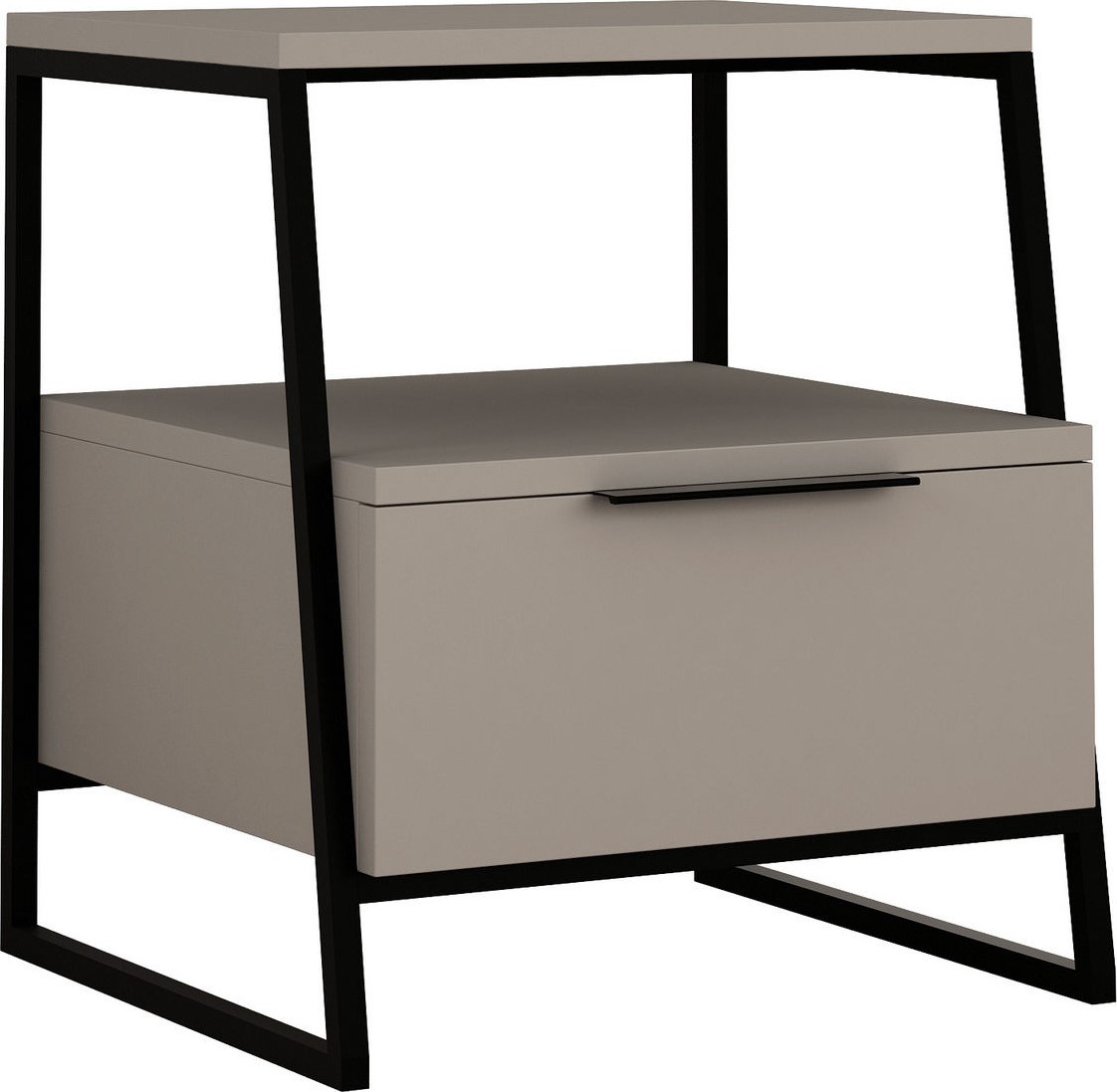 Pal nachtkastje met lade - Licht sučde/zwart Pal nachtkastje met lade - Licht sučde/zwart