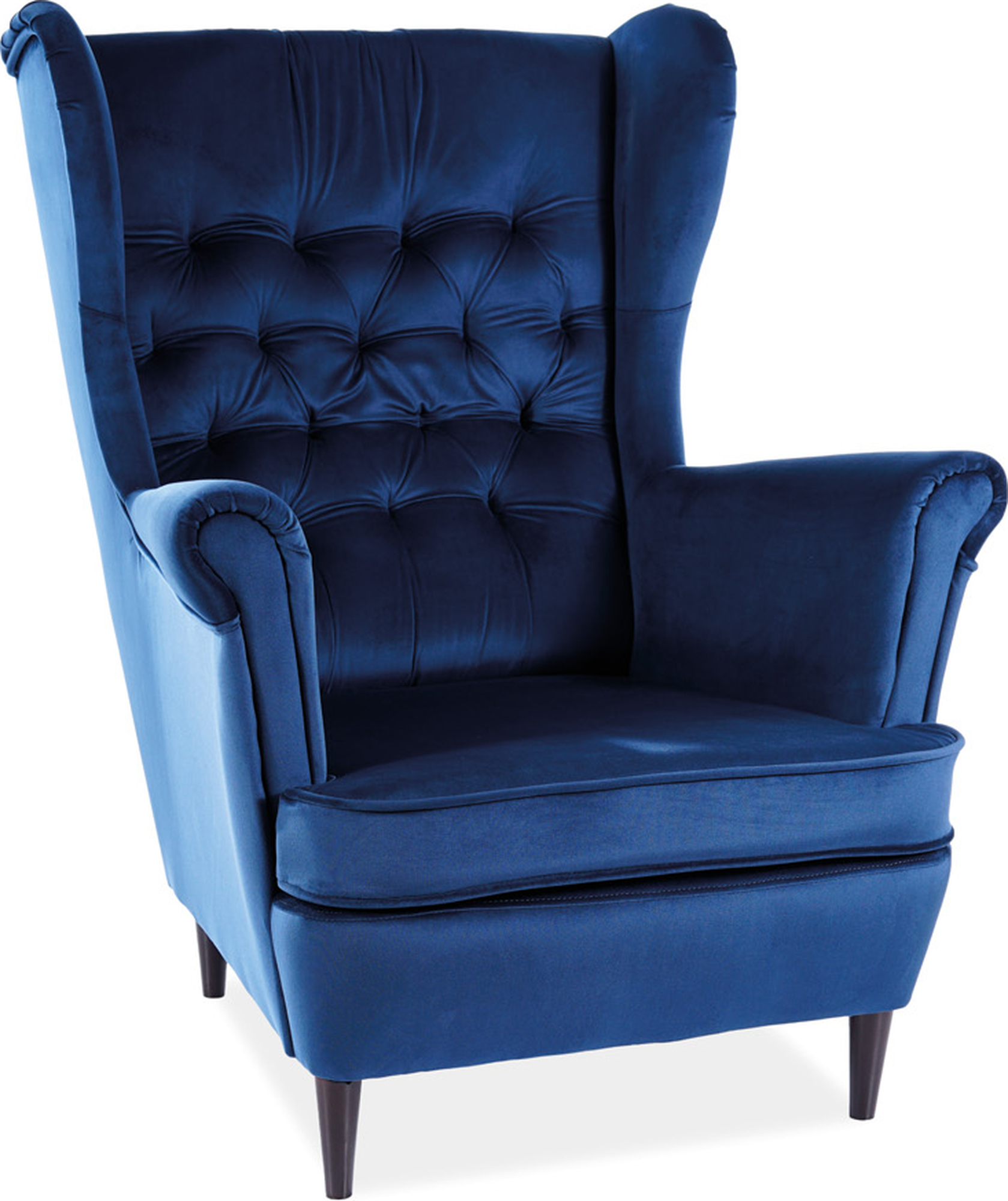 Harry fauteuil - Blauw fluweel