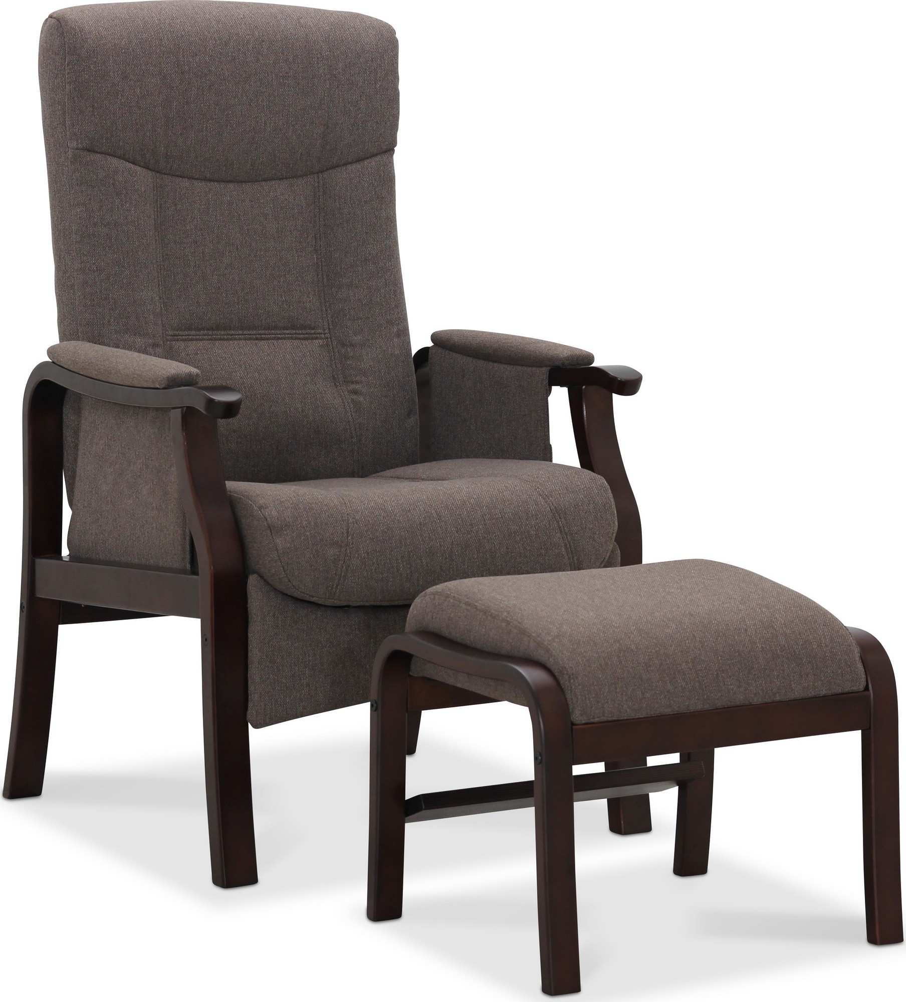 Bergen elektrisk lyftfåtölj med pall - Brun tyg Bergen elektrisk lyftfåtölj med pall - Brun tyg